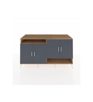 Kronos Konsol 6 Raflı 4 Kapaklı 176x59x99 Çam-Antrasit/Çam