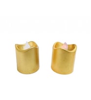 Mum led ışıklı pilli altın 3.5x4.5 cm-
