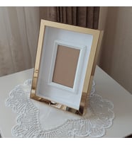 21x30 Cm Gold Pleksili Yeni Moda Tasarım Gül Kutusu! Anı Çerçevesi! Ayna Çerçeve!