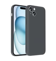 Apple iPhone 15 Uyumlu Kılıf Kamera Korumalı Kartlık Hazneli Zore Vitra Kapak (Gri)