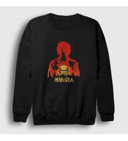Presmono Unisex Siyah Colossal Anime Attack On Titan Sweatshirt 125098tt