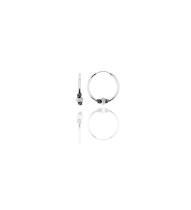 Söğütlü Silver Gümüş 14 mm işlemeli halka küpe