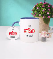 Optisyen Kupa Bardak Lacivert ve Anahtarlık