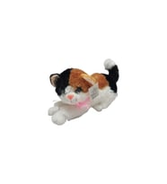 Sesli Miyavlayan Yatan Peluş Kedi (Çok Renkli)