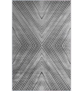 Eliana Home Baskılı, Yıkanabilir Kaymaz Taban Salon Halısı LNA1763 100x150 cm (Gri)