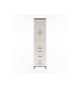 Hyperion Dolap 4 Raflı 3 Çekmeceli 4 Kapaklı 60x44x243 Antrasit-Aytaşı