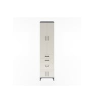 Hyperion Dolap 4 Raflı 3 Çekmeceli 4 Kapaklı 60x44x243 Antrasit-Aytaşı