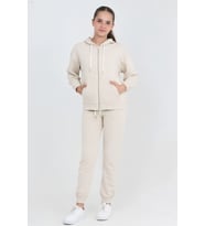 Kız Çocuk Eşofman Takımı - 3 İplik Şardonsuz+ Fermuarlu 6-12 Yaş 12757BLT MODANINO