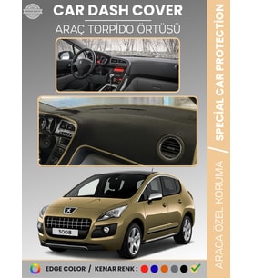 PEUGEOT 3008 (2011-2014) Torpido Örtüsü Panel Koruma Torpido Koruma Birebir Uyum Kaymaz Özel Kesim