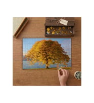 Yaprakları Sararmıl-ş Ağaç Tasarımı 240 parça Ahşap Puzzle Ahşap Kutuda MP03873