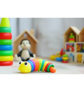 Oyuncak Tırtıl Sümüklü Böcek Esnek Bağlantılı,Bebek İçin Oyuncak Renkli Çocuk Oyun Stres Giderici