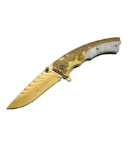 Sibirya İşlemeli Çakı Gold Marka:Sibirya Ürün Kodu: S-2063A 19,5 CM
