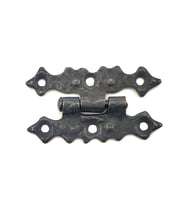 Antika Tarz Dekoratif Pirinç Yıldız Menteşe - 63x36 Mm, Oksit