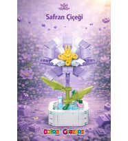 Mikro Blok Safran Çiçeği Çiçek Lego - Lego Setleri Mini Lego - Çiçek Lego - Blossom Çiçek Lego