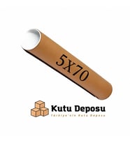 5x70 cm Kapaklı Silindir Postüp Rulo Gönderi Kutusu (5 ADET)