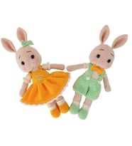 Bay ve Bayan Monami Tavşanlar Amigurumi Organik Oyuncak