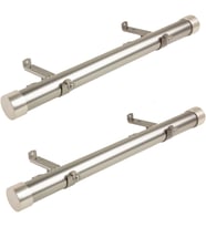 3,8 cm Yan Perde Çubuğu, 30,48-50,8 cm (2'li Set), Saten Nikel