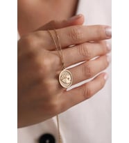 Kişiye Özel 925 Ayar Gümüş İskambil Kartları Tasarım Kolye (Gold)