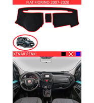 Fiat Fiorino 2007-2020 Için Uygun Torpido Koruma Halısı Siyah Kenar Renk Kırmızı