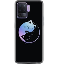 Reno 5 Lite Kılıf Silikon Desen Özel Seri Love Cats 1604