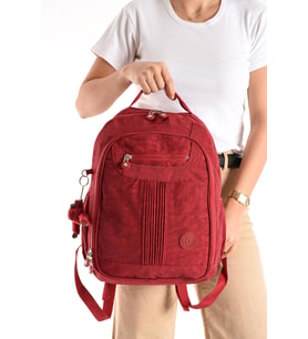 Ultra Hafif Orta Boy Sırt Çantası Çok Cepli Kırmızı (Model: 571-3P)