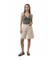 Loft High Waist Ekru Kadın Kapri LF2042811