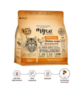 Mycat Az Tahıllı Urinary Tavuk Etli Yetişkin Kedi Maması 2kg