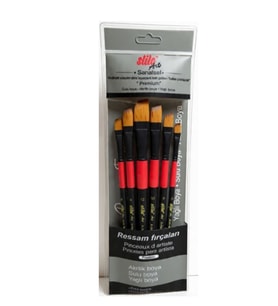 Stilo Art Yan Kesik Fırça Seti 6Lı Set-4