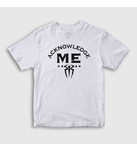 Presmono Unisex Çocuk Beyaz Acknowledge Me Wwe Roman Reigns T-Shirt 451611tt (Beyaz)
