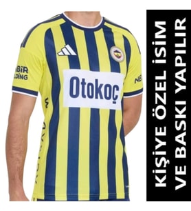 Fenerbahçe Forma 2026/2027 Sezon KİŞİYE ÖZEL İSİM VE NUMARA BASKILI Yetişkin Futbol Forması pp17 (Sarı-Lacivert)