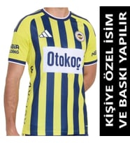 Fenerbahçe Forma 2026/2027 Sezon KİŞİYE ÖZEL İSİM VE NUMARA BASKILI Yetişkin Futbol Forması pp17 (Sarı-Lacivert)