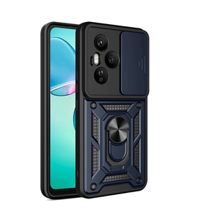 Lexroo Honor 400 Pro Kılıf Magnetik Standlı Kamera Korumalı Sürgülü Vega Kılıf - Mavi