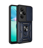 Lexroo Honor 400 Pro Kılıf Magnetik Standlı Kamera Korumalı Sürgülü Vega Kılıf - Mavi