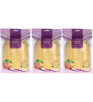 Derma Naturel Loofah Kabak Havlu Banyo Eldiveni (15*24CM) MS-11 (3 Lü Set)