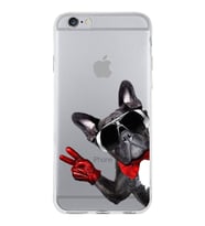 PrintiFy Apple  iPhone 6 Plus ile Uyumlu 1mm Slim Fit Köpek 2 050e Baskılı Şeffaf  Kılıf