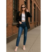 Kadın Likralı Slim Jean Pantolon Mavi