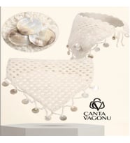 Bohem El Örgüsü Pullu Bandana & Boyun Şalı
