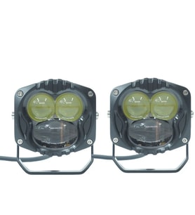 Offroad sis lambası sarı-beyaz set siyah çerçeve 7.3 x 6.8 x 6.8 cm 12-30v / LASS369