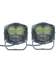 Offroad sis lambası sarı-beyaz set siyah çerçeve 7.3 x 6.8 x 6.8 cm 12-30v / LASS369