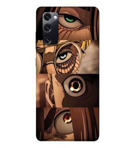 Samsung Galaxy S20 FE Uyumlu Attack On Titan Tasarımlı Şeffaf Telefon Kılıfı