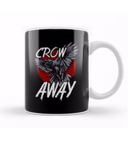Crow Away Pun Funny Antisocial Gamer Introvert Kupa Bardak Porselen