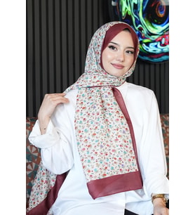 Mini Bahar Desen Nar Çiçeği Soft Pamuk Şal (Standart)