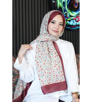 Mini Bahar Desen Nar Çiçeği Soft Pamuk Şal (Standart)