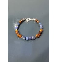 6 MM LAPİS LAZULİ, KAPLANGÖZÜ, HEMATİT DOĞALTAŞ ERKEK BİLEKLİK