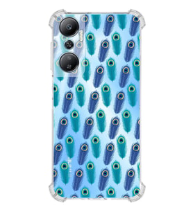 PrintiFy İnfinix Hot 20 Uyumlu Nazar Boncuğu 4 Baskılı Şeffaf Köşe Korumalı Antişok Kılıf