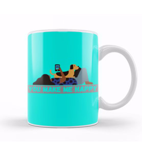 You Make Me Happy Dog Lover Gifts Kupa Bardak Porselen