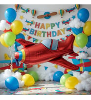 Uçak Folyo Balon 53x94 CM Doğum Günü Parti Dekorasyon Balon Süsü