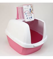 İmac Maddy Junior Üstü Açılır Kapalı Kedi Tuvaleti Pembe 57x43x41 Cm