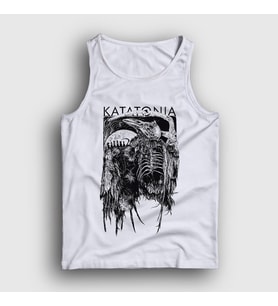 Presmono Unisex Beyaz Death Katatonia Atlet 89651tt