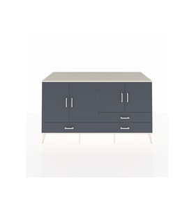 Kronos Konsol 5 Raflı 3 Çekmeceli 4 Kapaklı 176x59x99 Aytaşı-Antrasit
